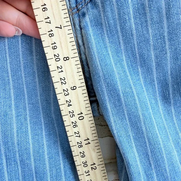 Levis 721 Jeans High Rise Skinny Railroad Stripe Light Wash Denim Womens 26 - Picture 7 of 8
